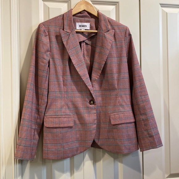 BB Dakota plaid one button blazer jacket - Picture 1 of 11